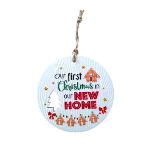 1st Christmas our New Home Christmas Wishes Plaque