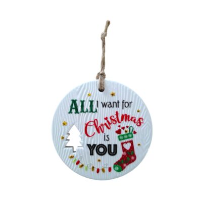 All I Want Christmas Wishes Plaque