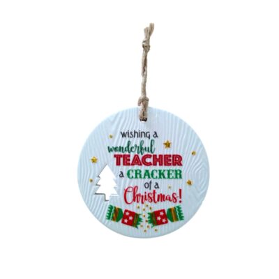 Teacher Christmas Wishes Plaque