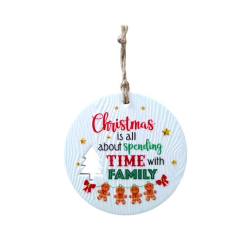 Spend Family Time Christmas Wishes Plaque