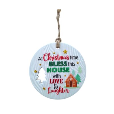 Bless This House Christmas Wishes Plaque