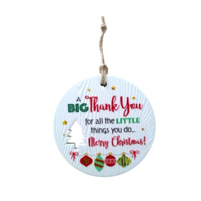 Thank You Christmas Wishes Plaque