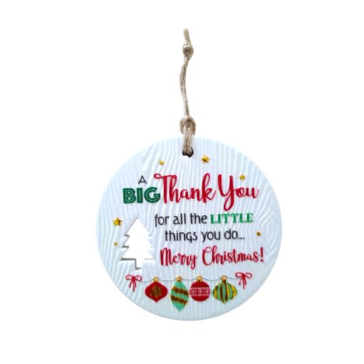Thank You Christmas Wishes Plaque