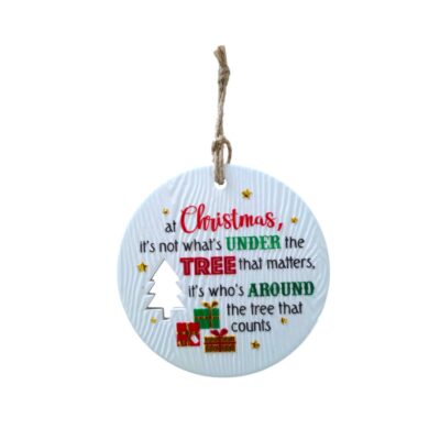 Around The Tree Christmas Wishes Plaque