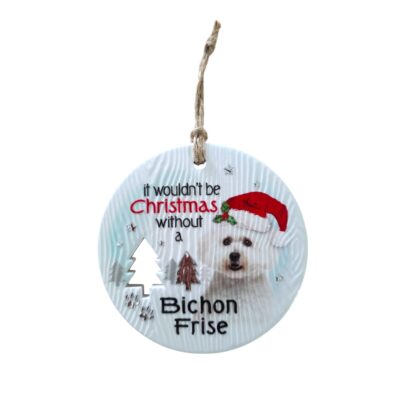 Bichon Frise Christmas Wishes Plaque