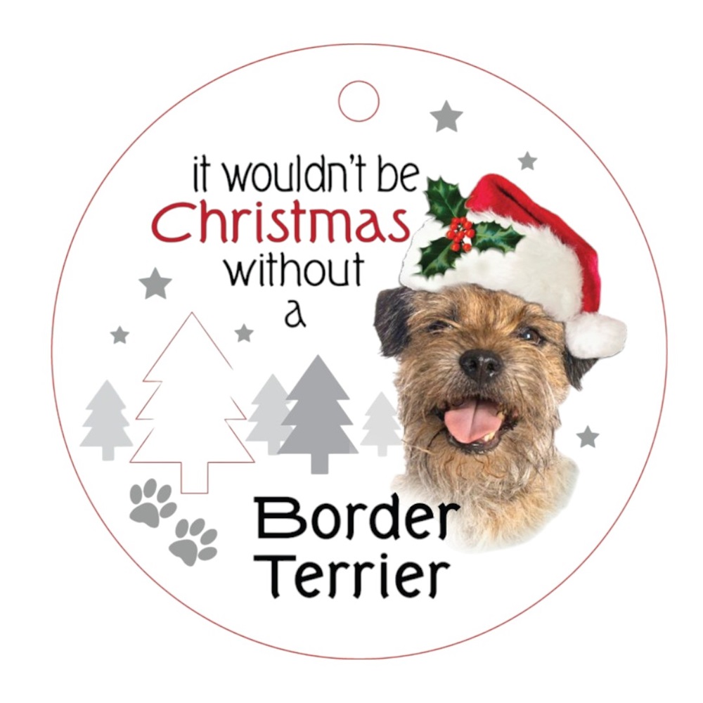 Border Terrier Christmas Wishes Plaque - Image 2