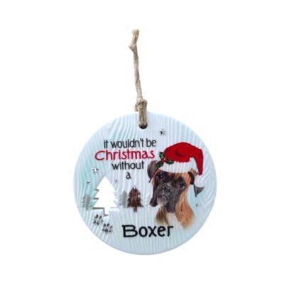 Boxer Christmas Wishes Plaque