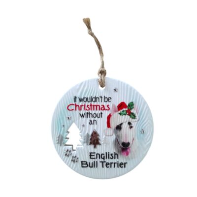Bull Terrier Christmas Wishes Plaque