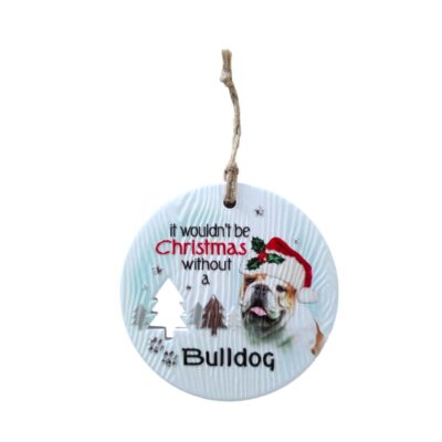 Bulldog Christmas Wishes Plaque