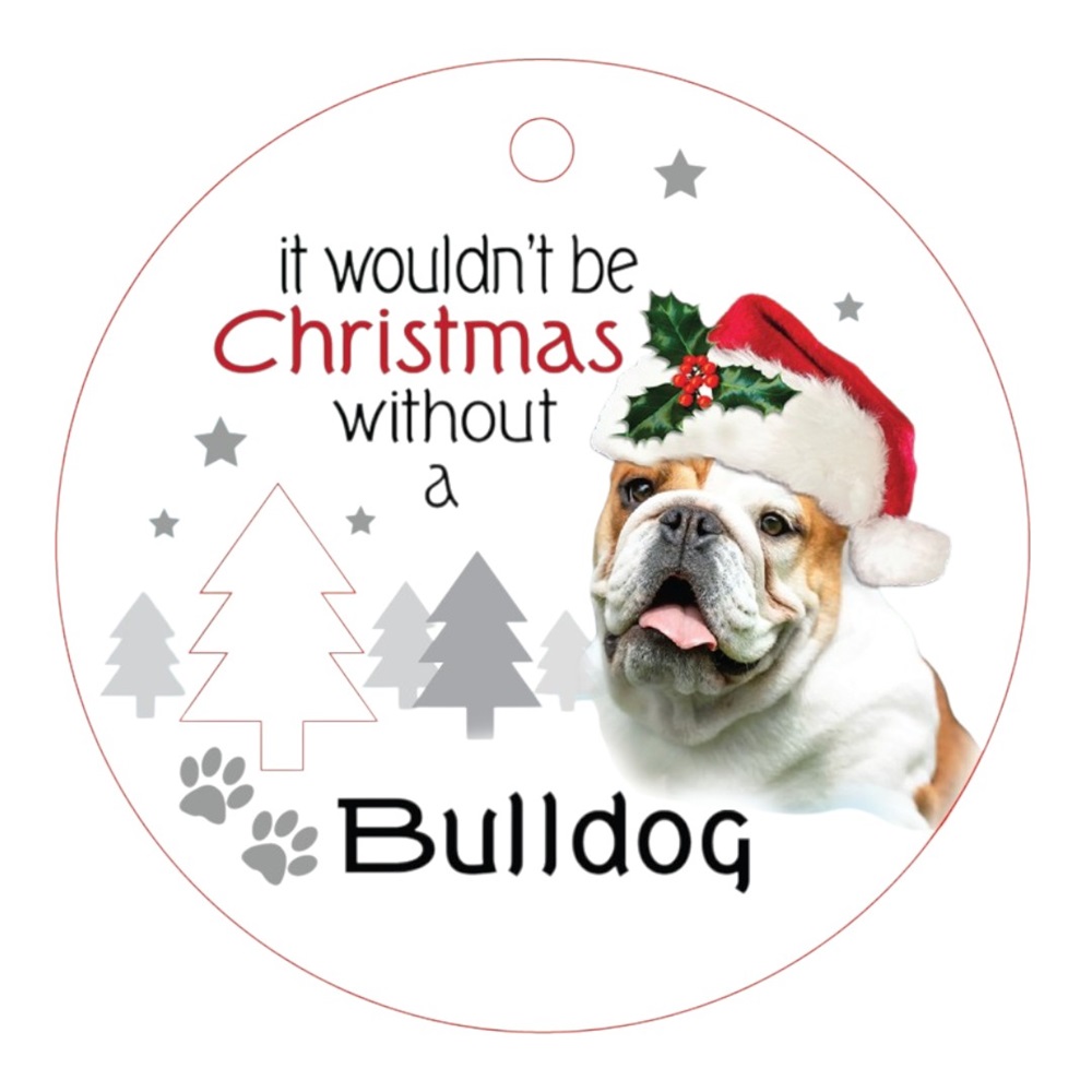 Bulldog Christmas Wishes Plaque - Image 2