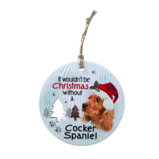 Cocker Spaniel Christmas Wishes Plaque