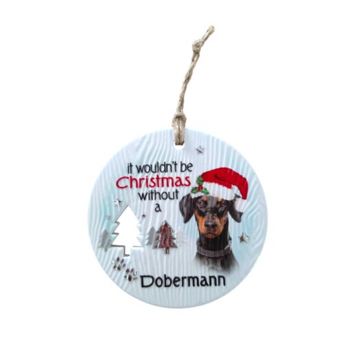 Dobermann Christmas Wishes Plaque
