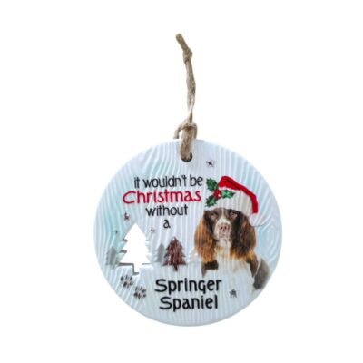 English Springer Spaniel Christmas Wishes Plaque