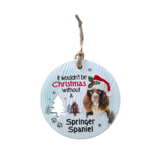 English Springer Spaniel Christmas Wishes Plaque