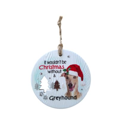Greyhound Christmas Wishes Plaque