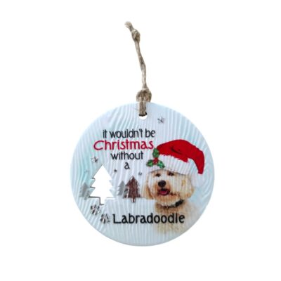Labradoodle Christmas Wishes Plaque
