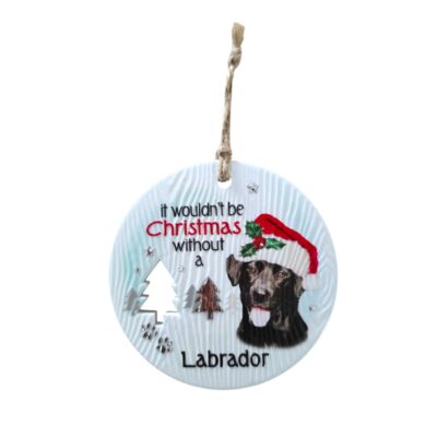 Black Labrador Christmas Wishes Plaque
