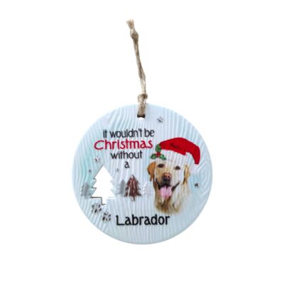 Golden Labrador Christmas Wishes Plaque
