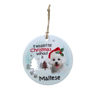 Maltese Christmas Wishes Plaque