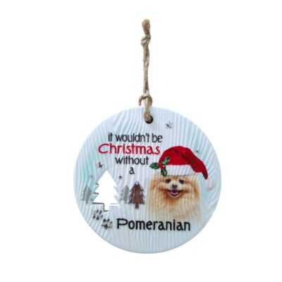 Pomeranian Christmas Wishes Plaque