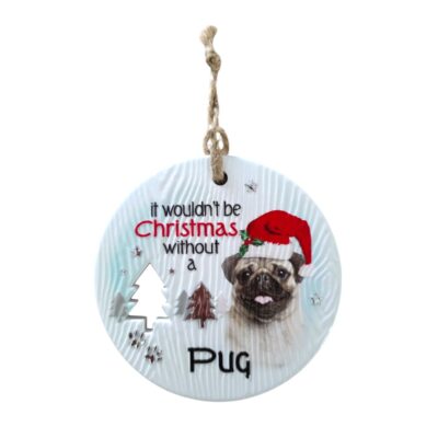 Pug Christmas Wishes Plaque