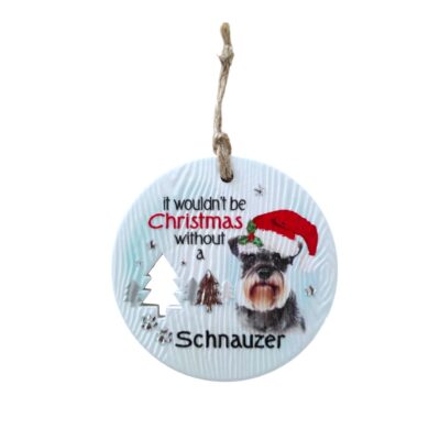 Schnauzer Christmas Wishes Plaque