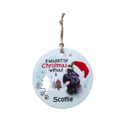 Scottish Terrier Christmas Wishes Plaque