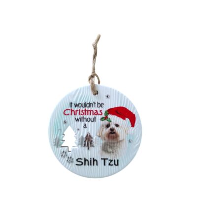 Shih Tzu Christmas Wishes Plaque