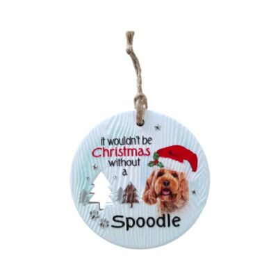 Spoodle Christmas Wishes Plaque