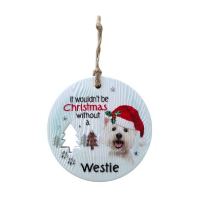 Westie Christmas Wishes Plaque
