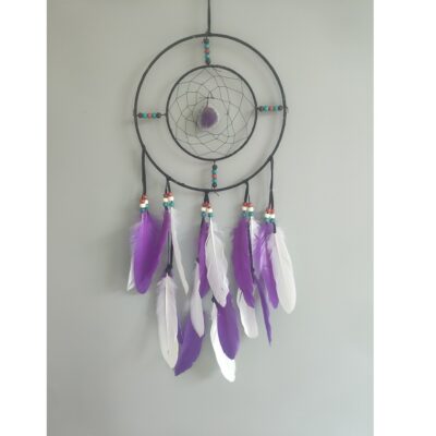 Purple Agate with Double Hoop Dreamcatcher 25cm SALE