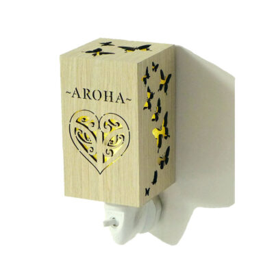 Aroha Wood Grain Plug In Night Light SALE
