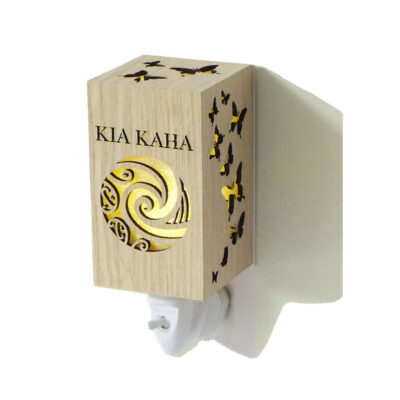 Kia Kaha Wood Grain Plug In Night Light SALE