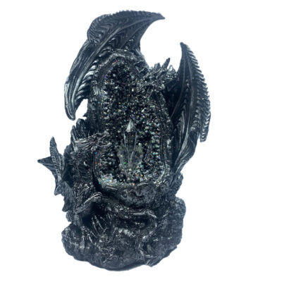 Dragon Black With Baby on LED Crystal Cave SALE
