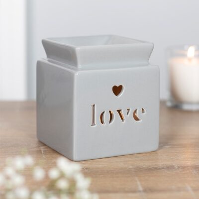 Grey Love Cut Out Oil Burner CLEARANCE