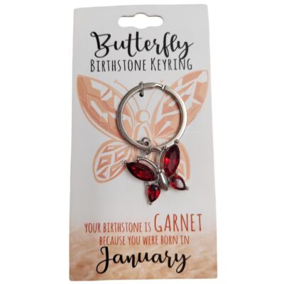 January Butterfly Keyring