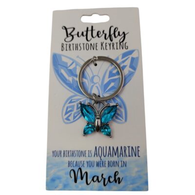 March Butterfly Keyring