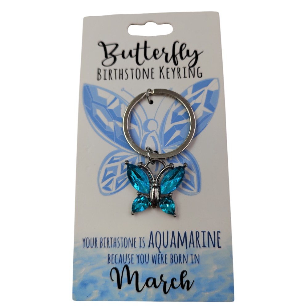 March Butterfly Keyring