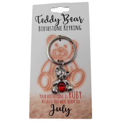 July Teddy Bear Keyring