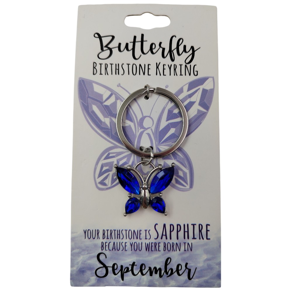 September Butterfly Keyring