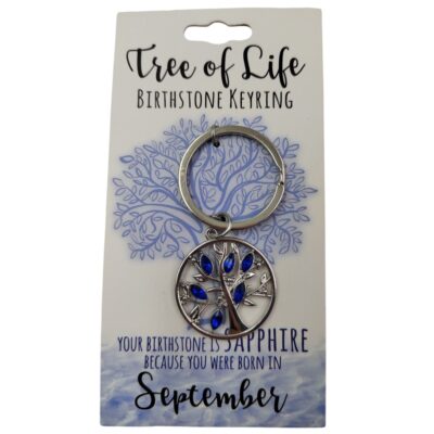 September Tree Of Life Keyring