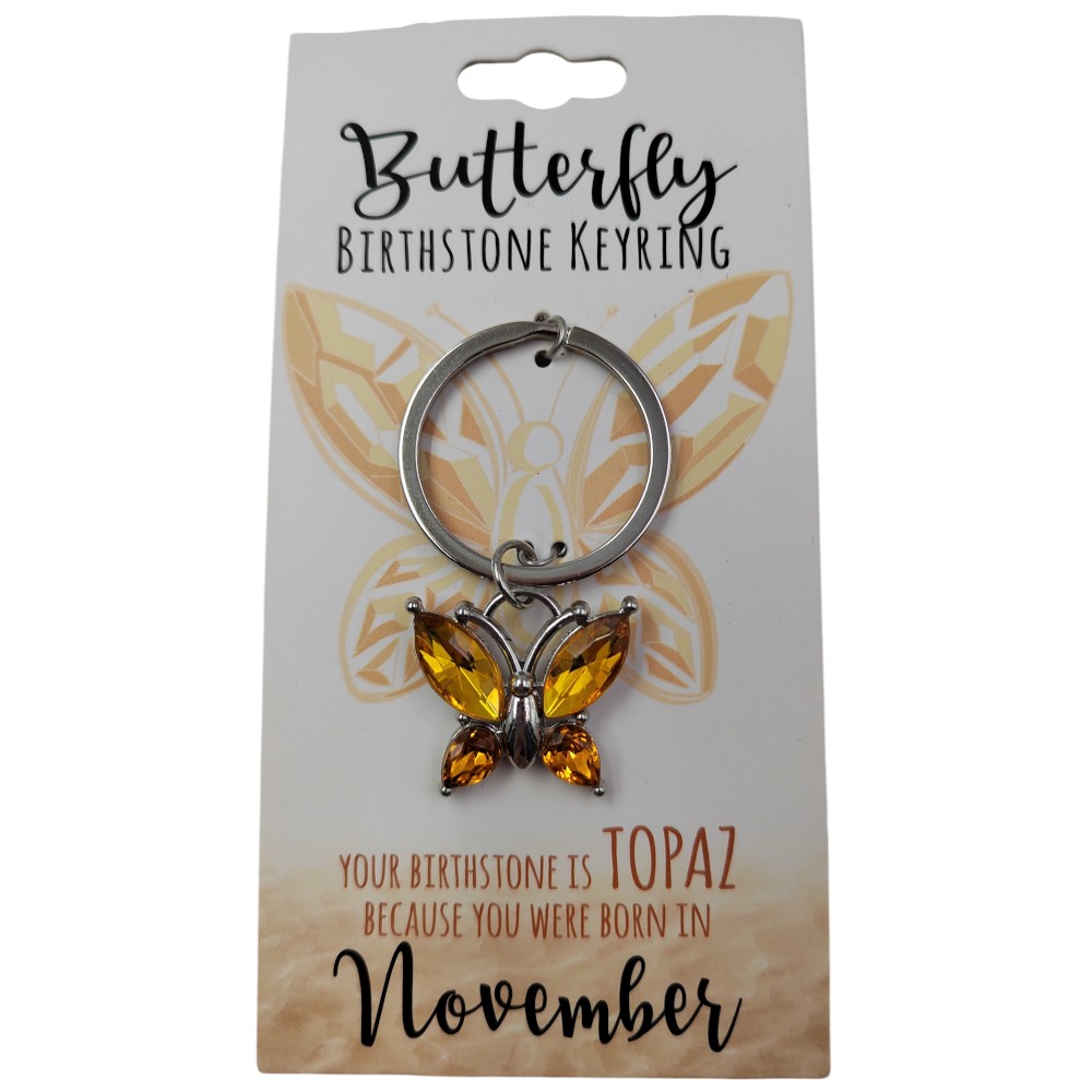 November Butterfly Keyring