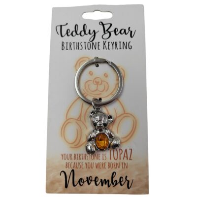 November Teddy Bear Keyring