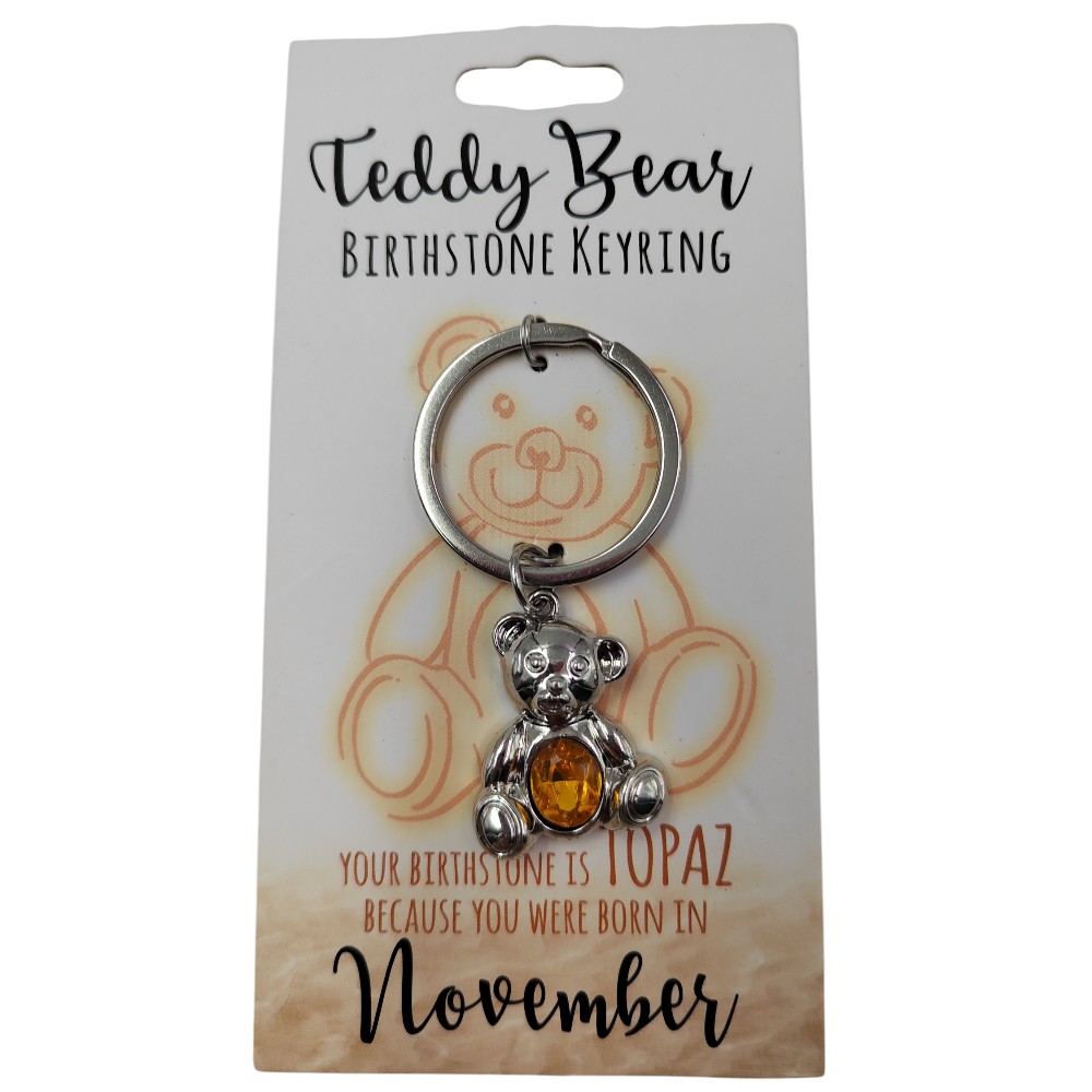 November Teddy Bear Keyring