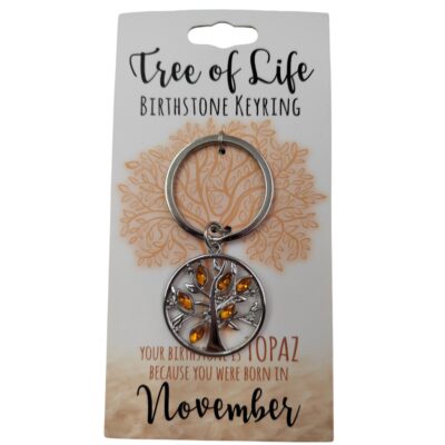 November Tree Of Life Keyring