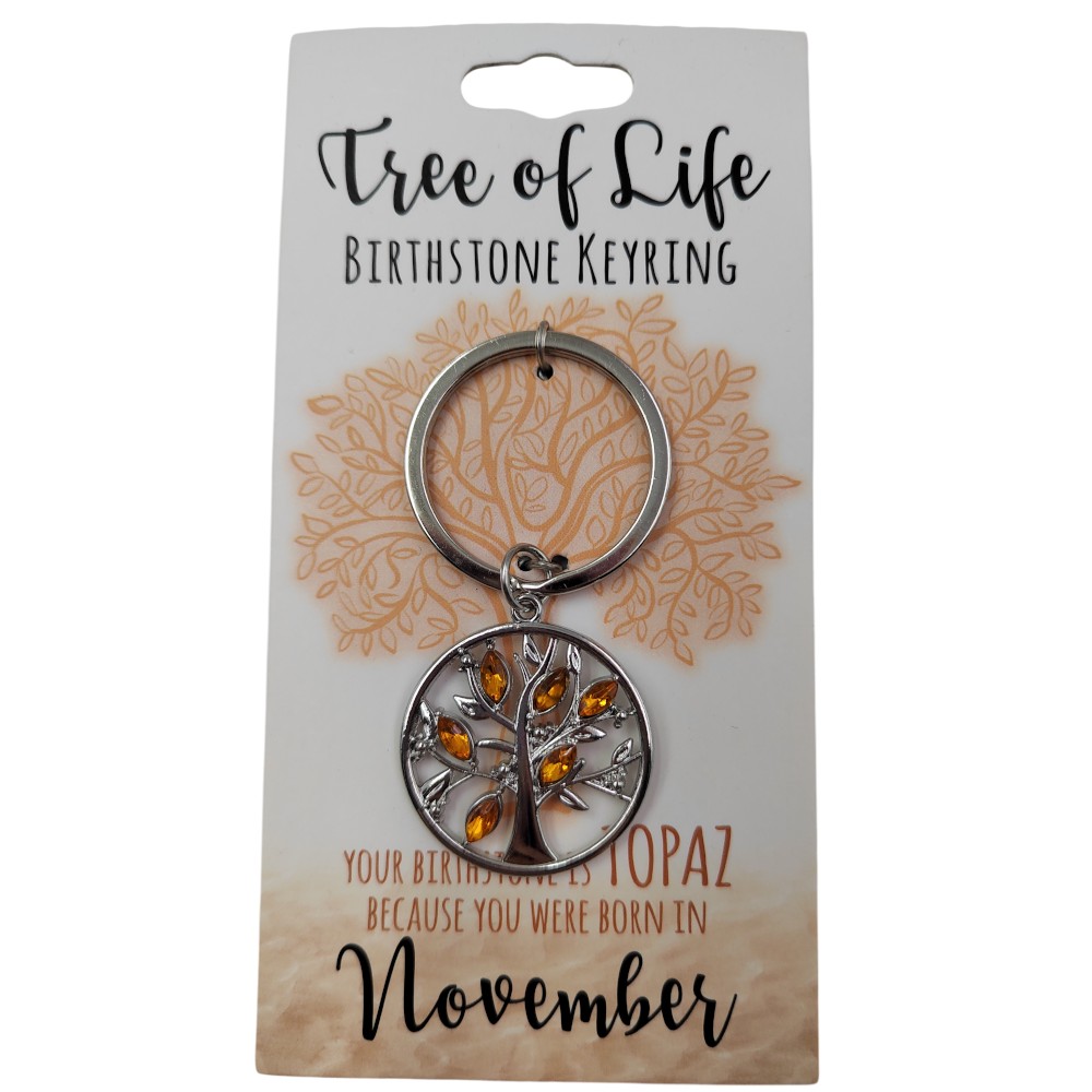 November Tree Of Life Keyring
