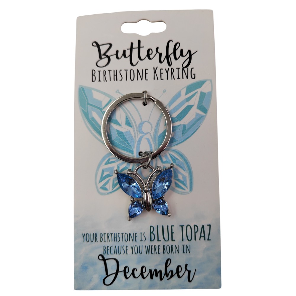 December Butterfly Keyring