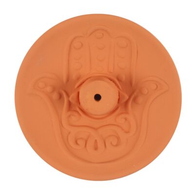 Hamsa Terracotta Incense Plate CLEARANCE