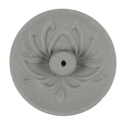 Grey Lotus Terracotta Incense Plate CLEARANCE