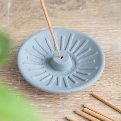 Grey Energy Terracotta Incense Plate CLEARANCE